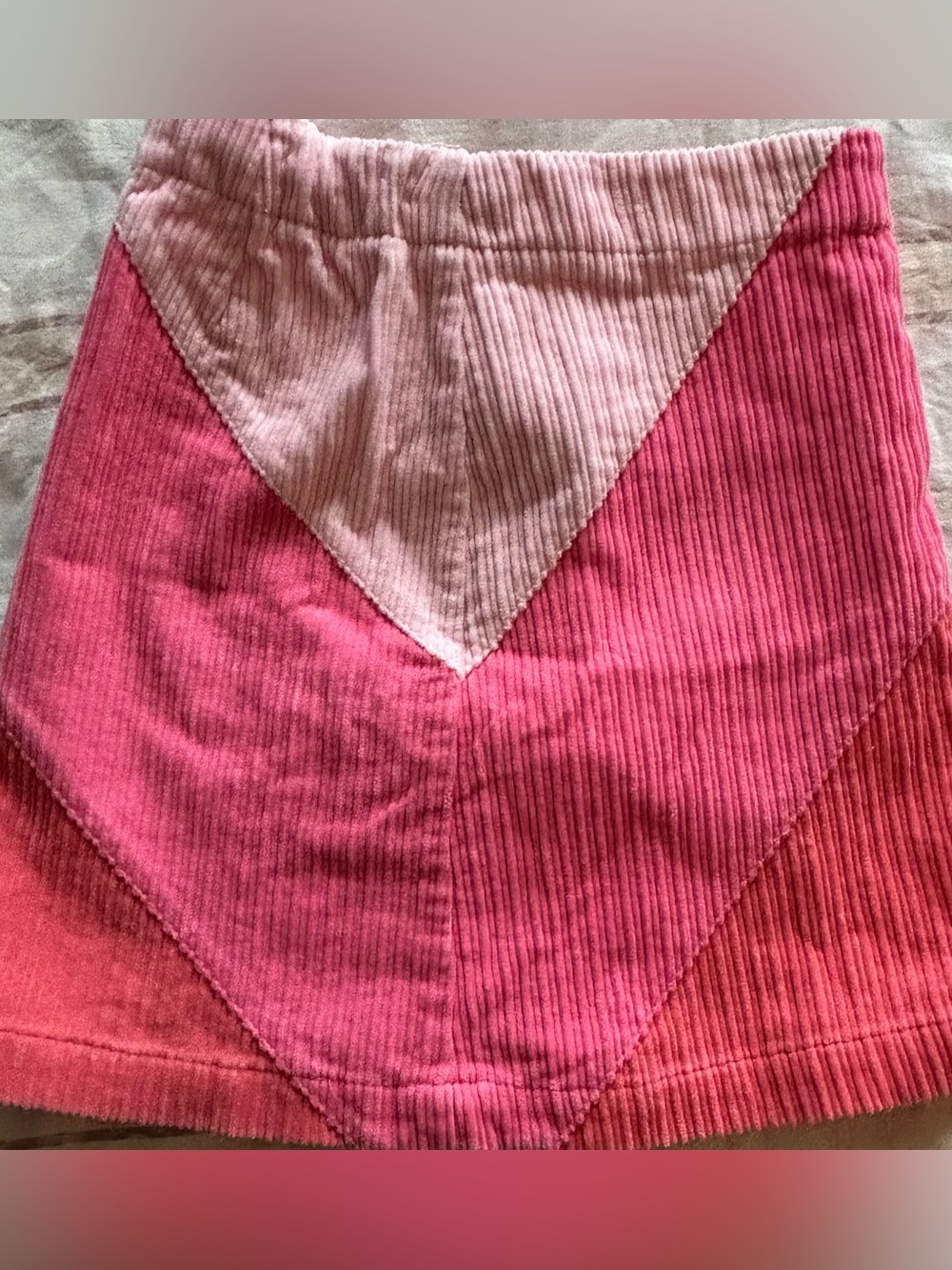 Talbots Kids Pink Orange Corduroy Girls' Skirt Skort 7